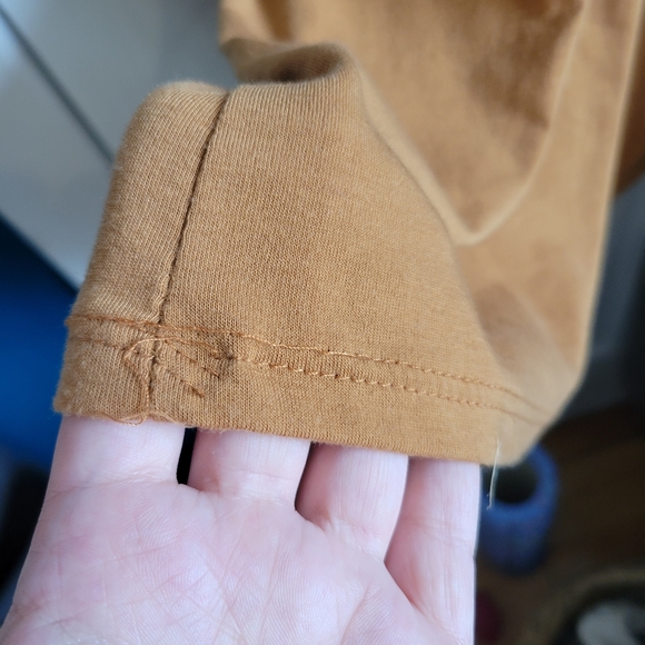 Jersey Midi Dress Tie Waist / XS / Burnt Orange Colour / Stretchy - Picture 4 of 5